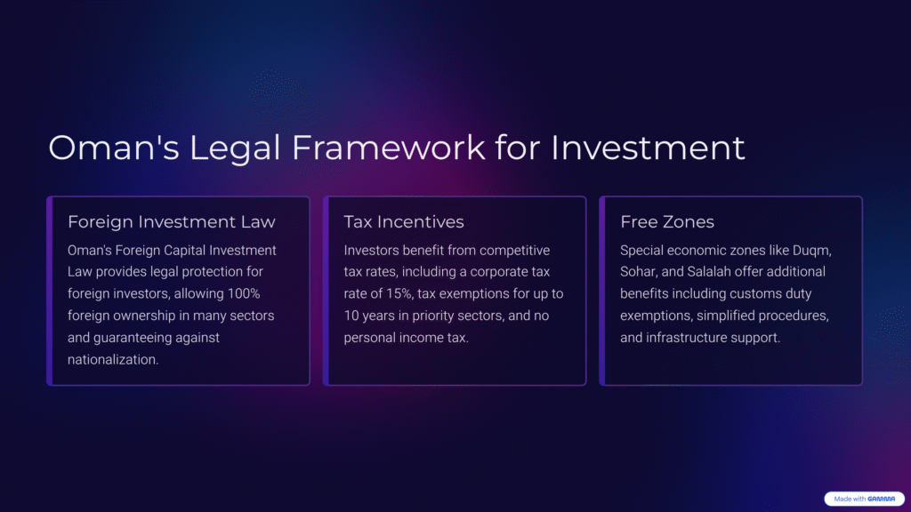 Benefits of investment residency under Oman laws 🏡💼